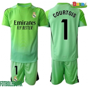 Real Madrid Thibaut Courtois #1 Målvakt Bortaställ Barn 2025-26 Kortärmad (+ Korta byxor)